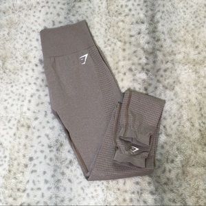 Brand New Gymshark Vital Seamless 2.0 Leggings in Taupe Marl (Size Large)